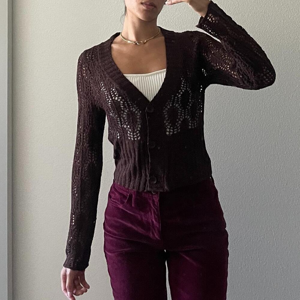Brown Knitted Cardigan